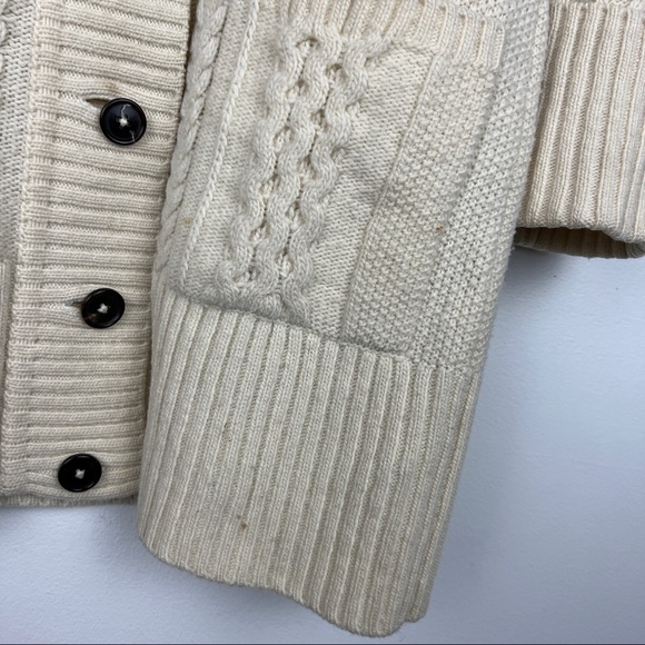 Brooks Brothers Black Fleece Cable Knit Chunky Wool Cardigan - Picture 2 of 7